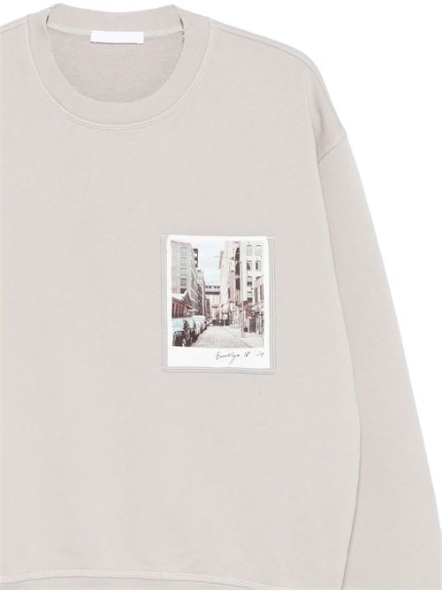 Light grey postcard sweatshirt HELMUT LANG | O10HM523B00